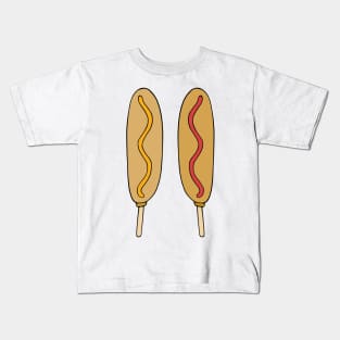 Mustard and Ketchup Corndog Fair Food Kids T-Shirt